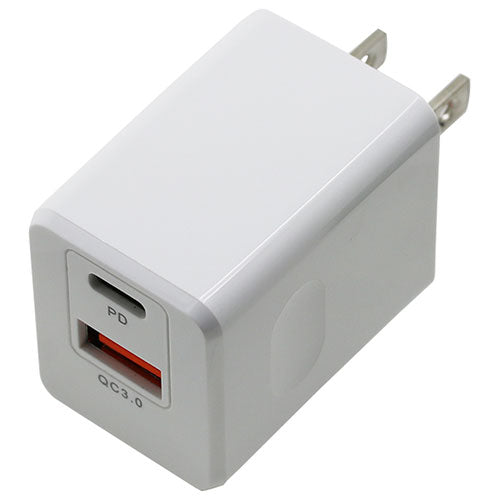 BAUT PD&QC対応Type-C/1USBポートAC充電器18W BAC1CUPD18SW