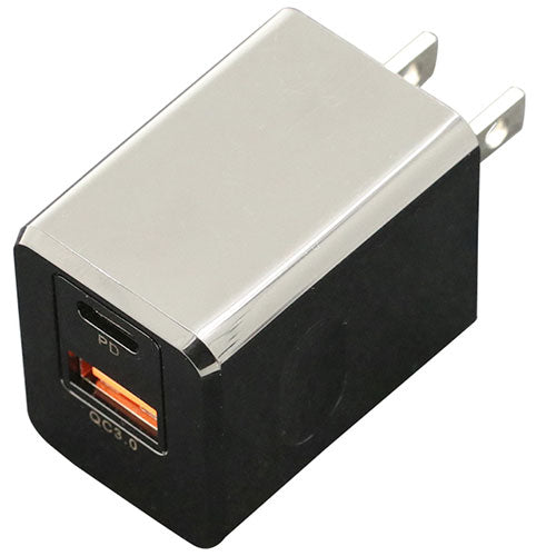 BAUT PD&QC対応Type-C/1USBポートAC充電器18W BAC1CUPD18SK
