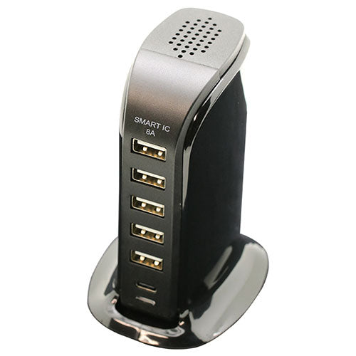 BAUT DESK TOP AC USB×5/Type-C×1 8A BAC1C5U80SIBK