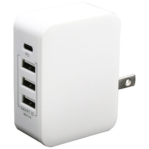 BAUT PD対応Type-C/3USBポートAC充電器20W W BAC1C3UPD20W