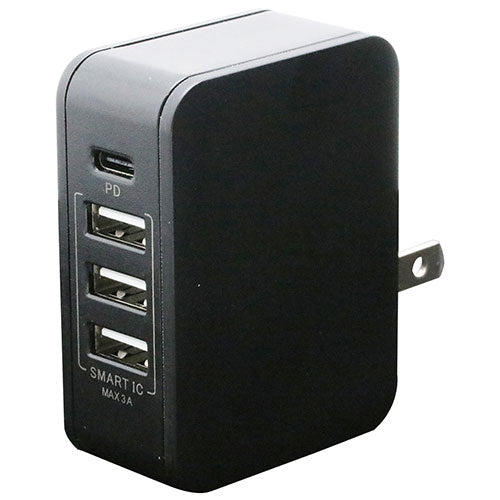 BAUT PD対応Type-C/3USBポートAC充電器20W K BAC1C3UPD20K