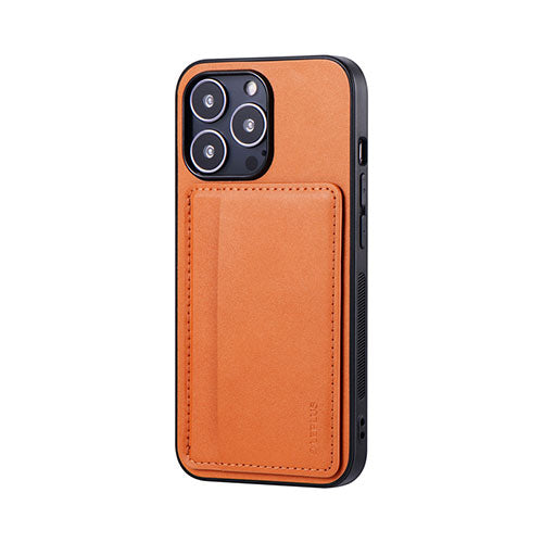 LEPLUS iPhone 13 Pro ポケット兼スタンド付PUレザーケース「SHELL CARD」 キャメル LP-IP21SHCCM