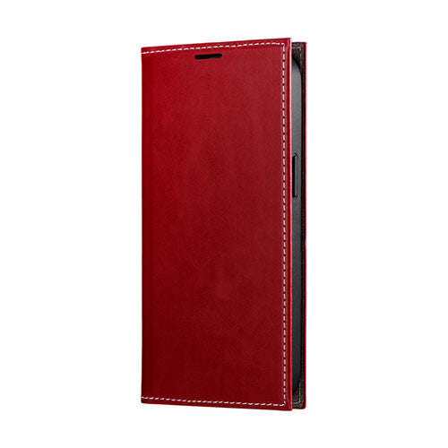 LEPLUS iPhone 13 Pro 薄型PUレザーフラップケース「PRIME」 レッド LP-IP21PRIRD