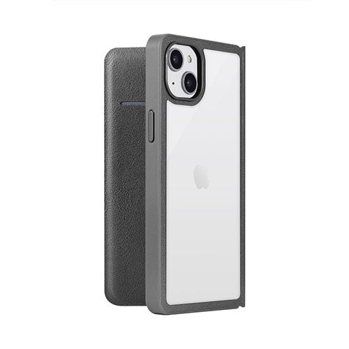 LEPLUS NEXT iPhone 14 Plus 軽量・背面クリアフラップケース Amake ブラック LN-IA22AMEBK