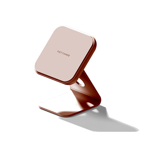 STAND:ON 2WAYミニワイヤレス充電器 ピーチベージュ WS-STAND-PB