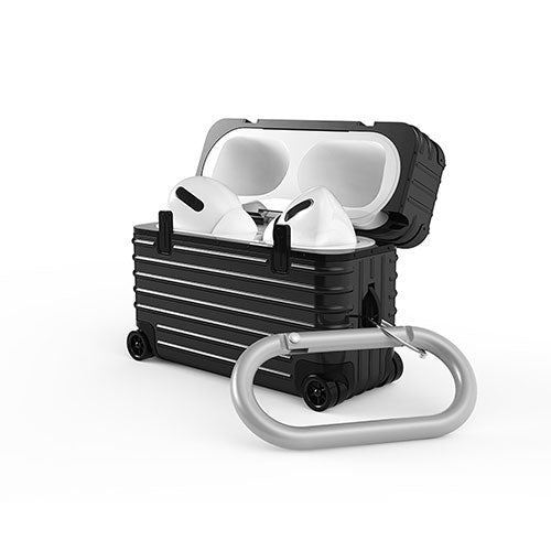 miak キャリーケース風 AirPods Pro用ケース ブラック MA20644