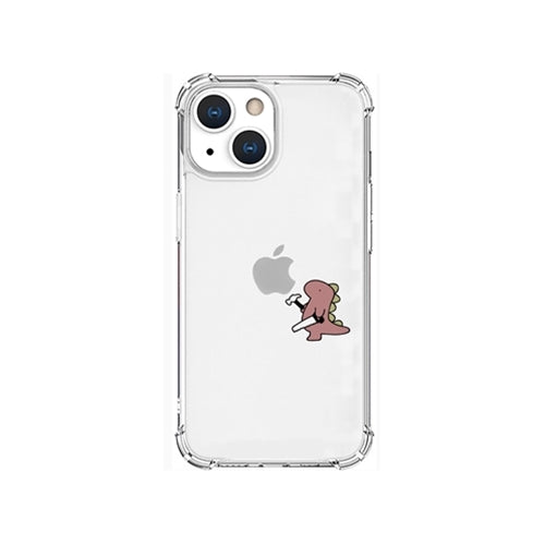 AKAN ソフトタフケース for iPhone 13 mini おしごとザウルス―日曜大工 ピンク AK20943i13MN
