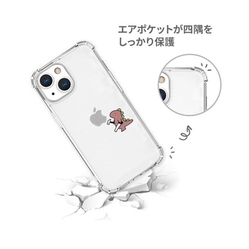 AKAN ソフトタフケース for iPhone 13 mini おしごとザウルス―日曜大工 ピンク AK20943i13MN