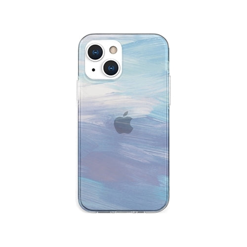 AKAN ソフトクリアケース for iPhone 13 mini ブルーパステル AK20958i13MN