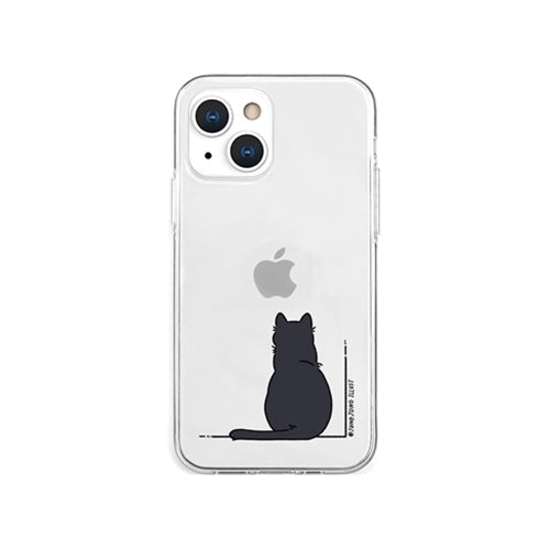 AKAN ソフトクリアケース for iPhone 13 mini KURONEKO AK20965i13MN