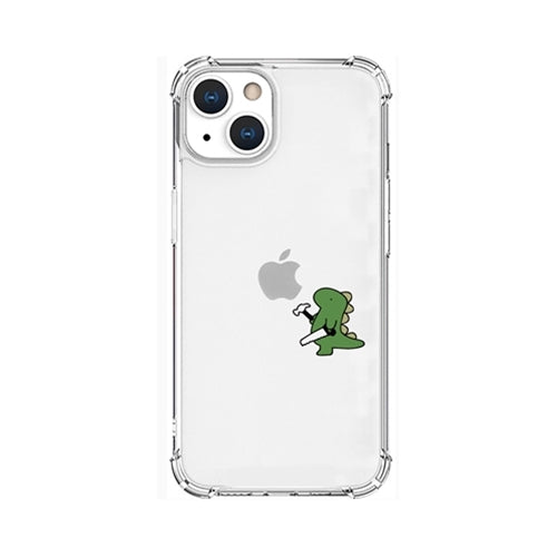AKAN ソフトタフケース for iPhone 13 おしごとザウルス―日曜大工 グリーン AK20969i13