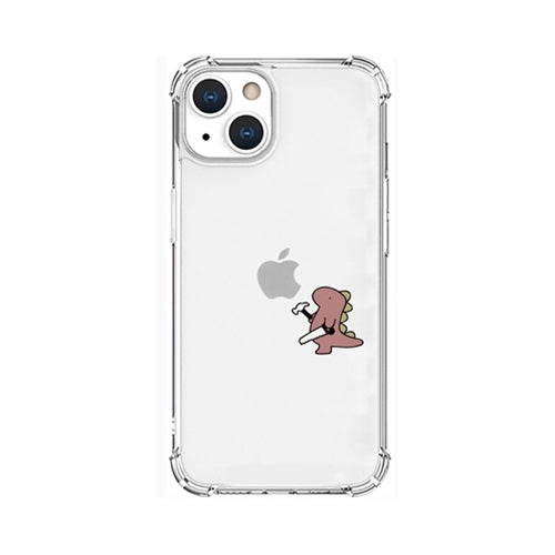 AKAN ソフトタフケース for iPhone 13 おしごとザウルス―日曜大工 ピンク AK20970i13
