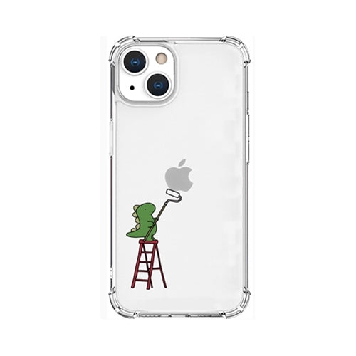 AKAN ソフトタフケース for iPhone 13 ペインティング グリーン AK20973i13