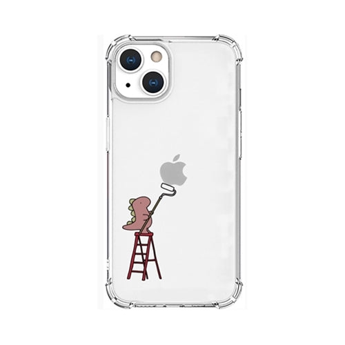 AKAN ソフトタフケース for iPhone 13 ペインティング ピンク AK20974i13