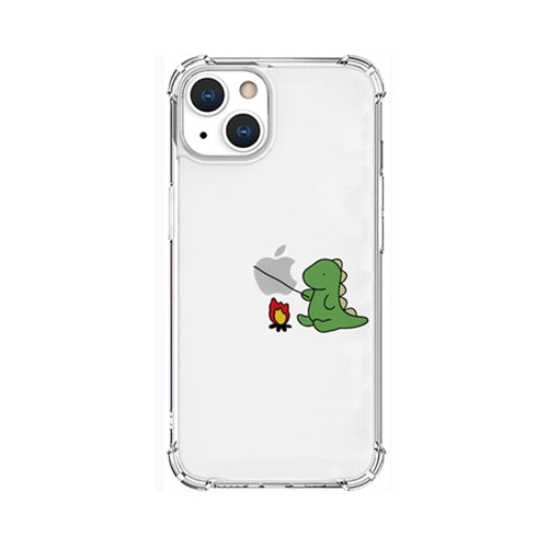 AKAN ソフトタフケース for iPhone 13 たき火 グリーン AK20975i13