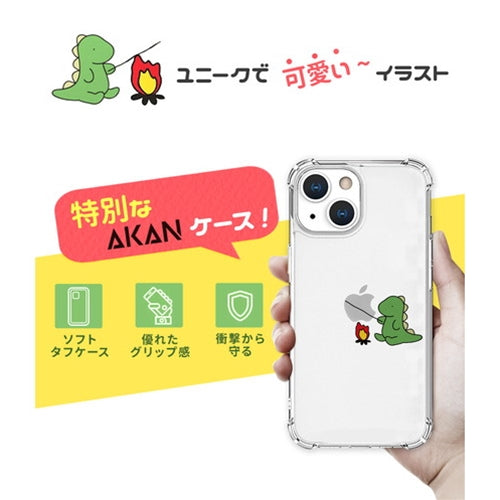 AKAN ソフトタフケース for iPhone 13 たき火 グリーン AK20975i13