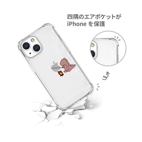 AKAN ソフトタフケース for iPhone 13 たき火 グリーン AK20975i13