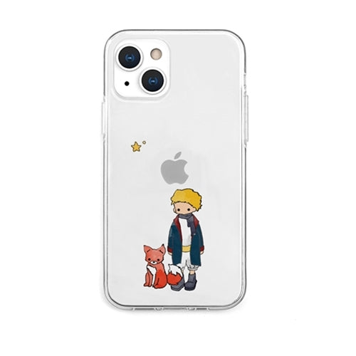 AKAN ソフトクリアケース for iPhone 13 リトルプリンスとキツネ AK20982i13