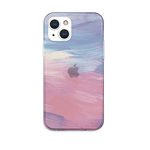 AKAN ソフトクリアケース for iPhone 13 ピンクパステル AK20984i13