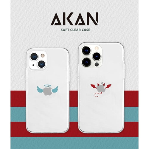 AKAN ソフトクリアケース for iPhone 13 悪魔 AK20994i13