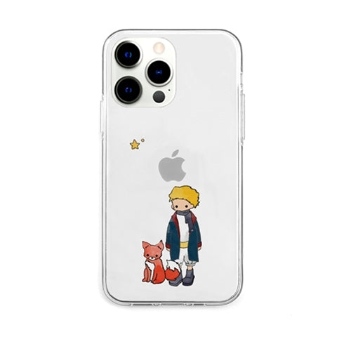 AKAN ソフトクリアケース for iPhone 13 Pro リトルプリンスとキツネ AK21009i13P