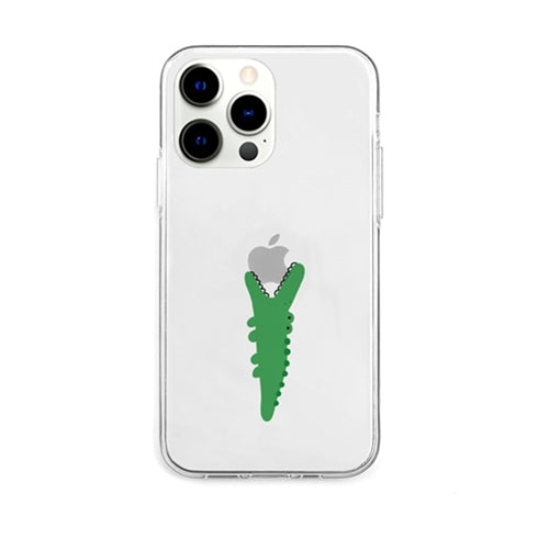 AKAN ソフトクリアケース for iPhone 13 Pro ワニ AK21010i13P