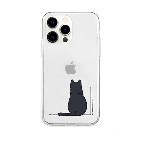 AKAN ソフトクリアケース for iPhone 13 Pro KURONEKO AK21019i13P