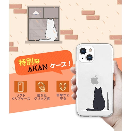 AKAN ソフトクリアケース for iPhone 13 Pro KURONEKO AK21019i13P