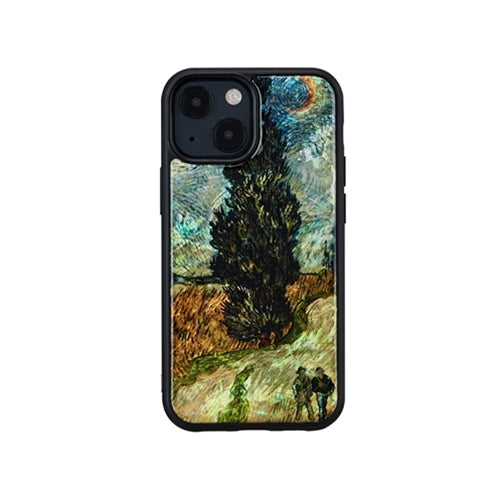 ikins 天然貝ケース for iPhone 13 mini 夜のプロヴァンスの田舎道 I21031i13MN