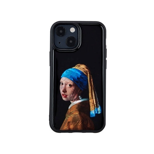 ikins 天然貝ケース for iPhone 13 mini 真珠の耳飾りの少女 I21034i13MN