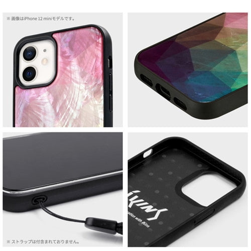 ikins 天然貝ケース for iPhone 13 mini Water flower  I21041i13MN