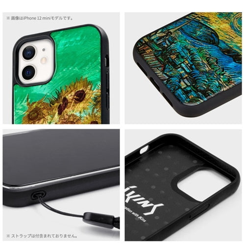 ikins 天然貝ケース for iPhone 13 夜のプロヴァンスの田舎道 I21048i13