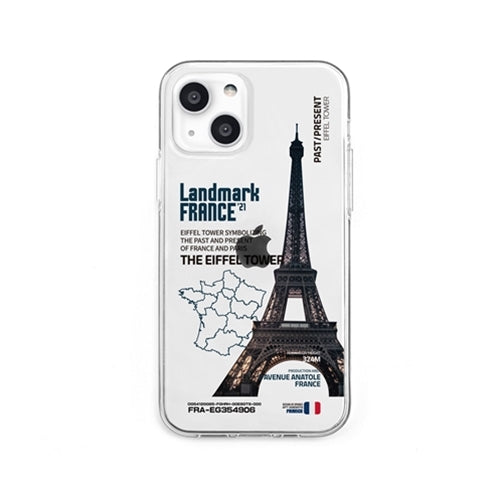 dparks ソフトクリアケース for iPhone 13 mini LANDMARK-FRANCE DS21118i13MN