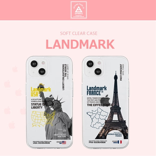 dparks ソフトクリアケース for iPhone 13 mini LANDMARK-FRANCE DS21118i13MN