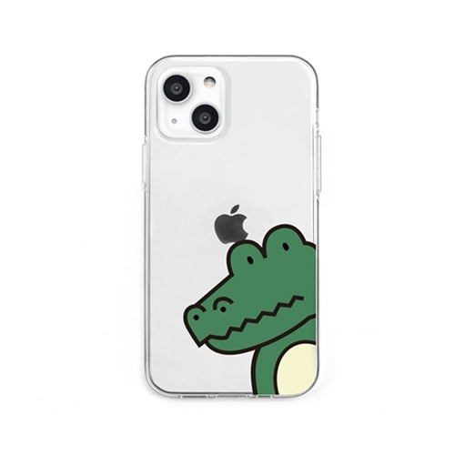 dparks ソフトクリアケース for iPhone 13 mini ワニ DS21127i13MN