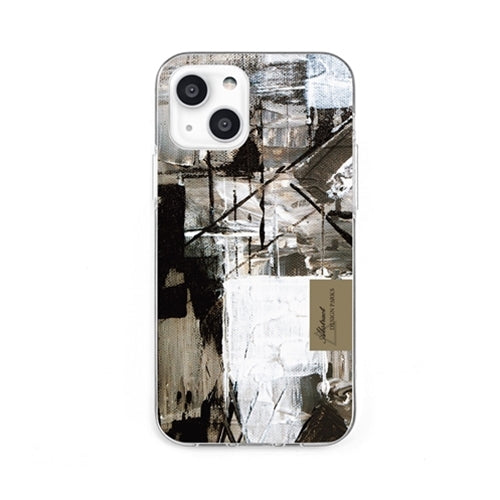 dparks ソフトケース for iPhone 13 Painting Blending MONO DS21155i13