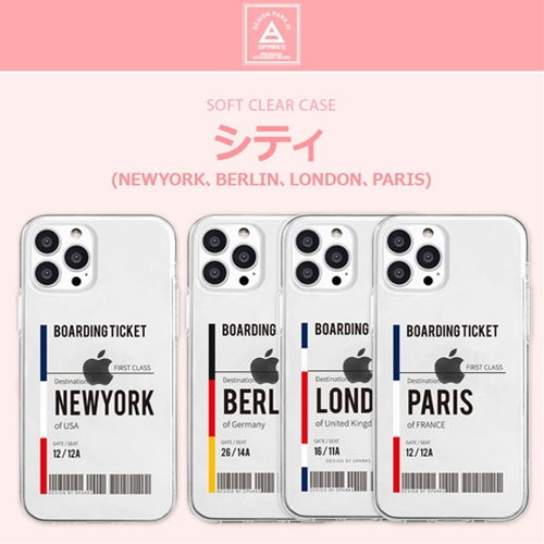 dparks ソフトクリアケース for iPhone 13 NEWYORK DS21162i13