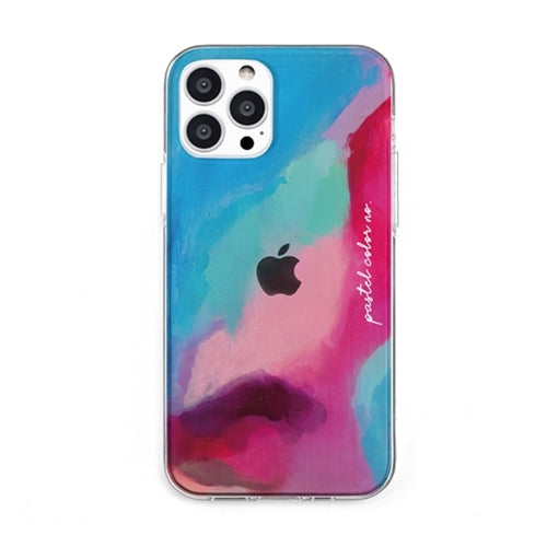 dparks ソフトクリアケース iPhone 13 Pro Max Pastel color PINKBLUE DS21207i13PM