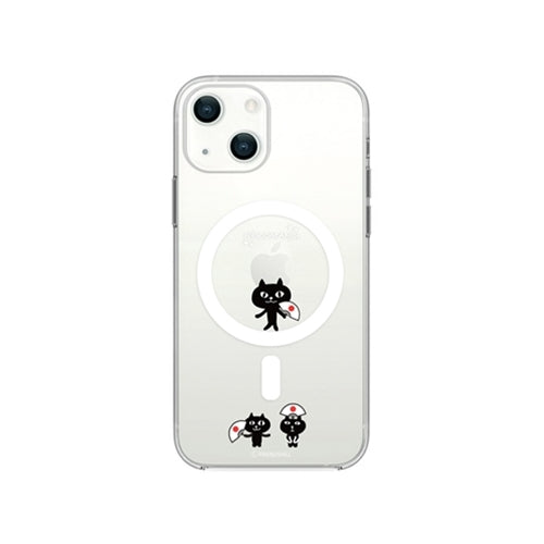 abbi FRIENDS ネコマンジュウMagSafe対応クリアケース for iPhone 13 mini 渡り ABF21698i13MN