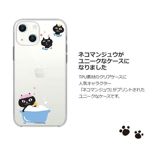 abbi FRIENDS ネコマンジュウソフトクリアケース for iPhone 13 mini 星に願いを ABF21709i13MN
