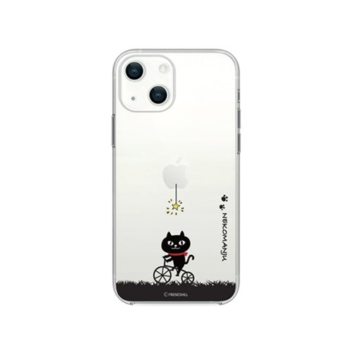 abbi FRIENDS ネコマンジュウソフトクリアケース for iPhone 13 mini サイクリング ABF21710i13MN