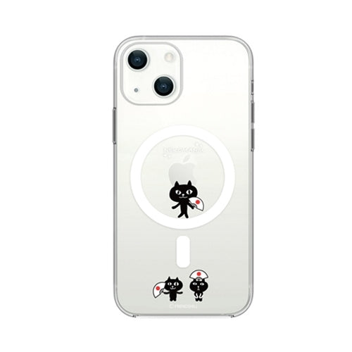 abbi FRIENDS ネコマンジュウMagSafe対応クリアケース for iPhone 13 渡り ABF21723i13