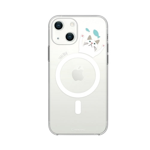 abbi FRIENDS ターチャンMagSafe対応クリアケース for iPhone 13 おさかなブルー ABF21727i13