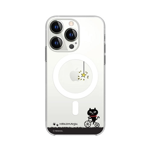 abbi FRIENDS ネコマンジュウMagSafe対応クリアケース for iPhone 13 Pro サイクリング ABF21747i13P
