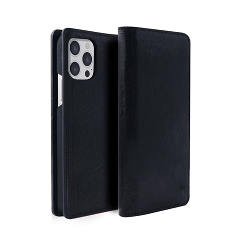abbi SIGNATURE PIERROT LUX イタリアンレザーダイアリーケース for iPhone 13 Pro ブラック ABS21808i13PBK
