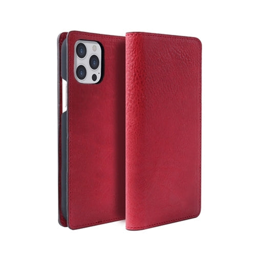 abbi SIGNATURE PIERROT LUX イタリアンレザーダイアリーケース for iPhone 13 Pro レッド ABS21809i13PRD