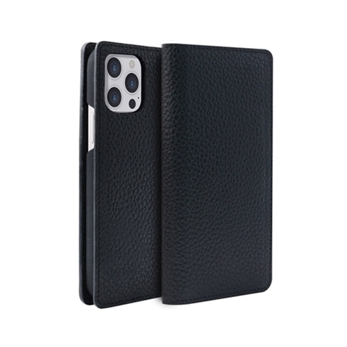 abbi SIGNATURE BELUGA イタリアンレザーダイアリーケース for iPhone 13 Pro ブラック ABS21812i13PBK