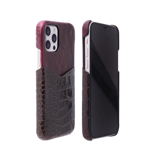 abbi SIGNATURE CORFU×LIPARI イタリアンレザーバックカバー for iPhone 13 Pro  ワインブラウン ABS21818i13PBR