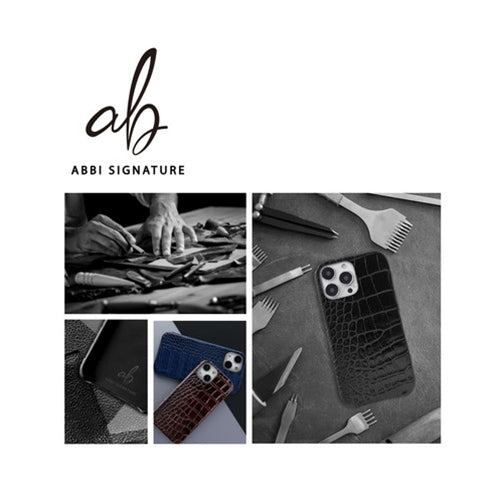 abbi SIGNATURE LIPARI イタリアンレザーバックカバー for iPhone 13 Pro ブラック ABS21820i13PBK