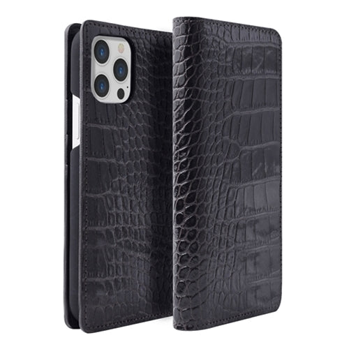 abbi SIGNATURE LIPARI イタリアンレザーダイアリーケース for iPhone 13 Pro Max ブラック ABS21822i13PMBK